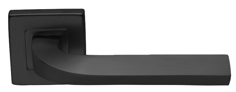 Ручка дверная TENDER S3 NERO раздельная на квадратной розетке, цвет - черный фото купить Пермь