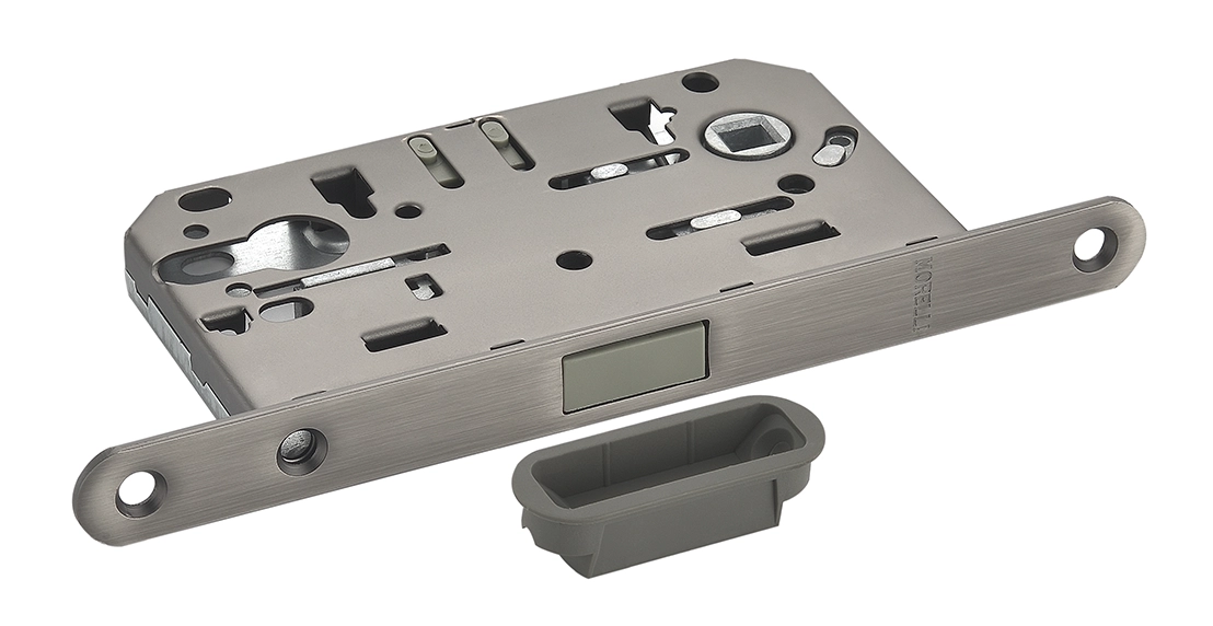 Защелка межкомнатная M1885 GR магнитная под цилиндр, цвет графит фото 2 Защелка межкомнатная M1885 GR магнитная под цилиндр, цвет графит фото купить в Перми