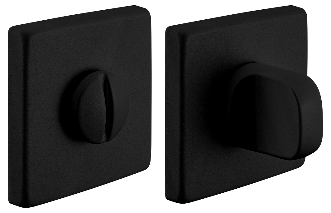 Завертка дверная LUX-WC-S5 NERO-ST, цвет - черный soft-touch фото купить Пермь