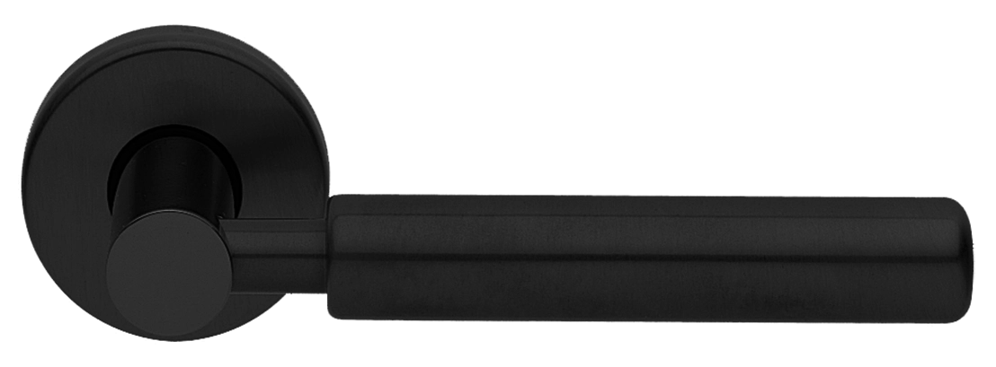 Ручка дверная CLOUD R3 NERO раздельная на круглой розетке, цвет - черный фото купить Пермь