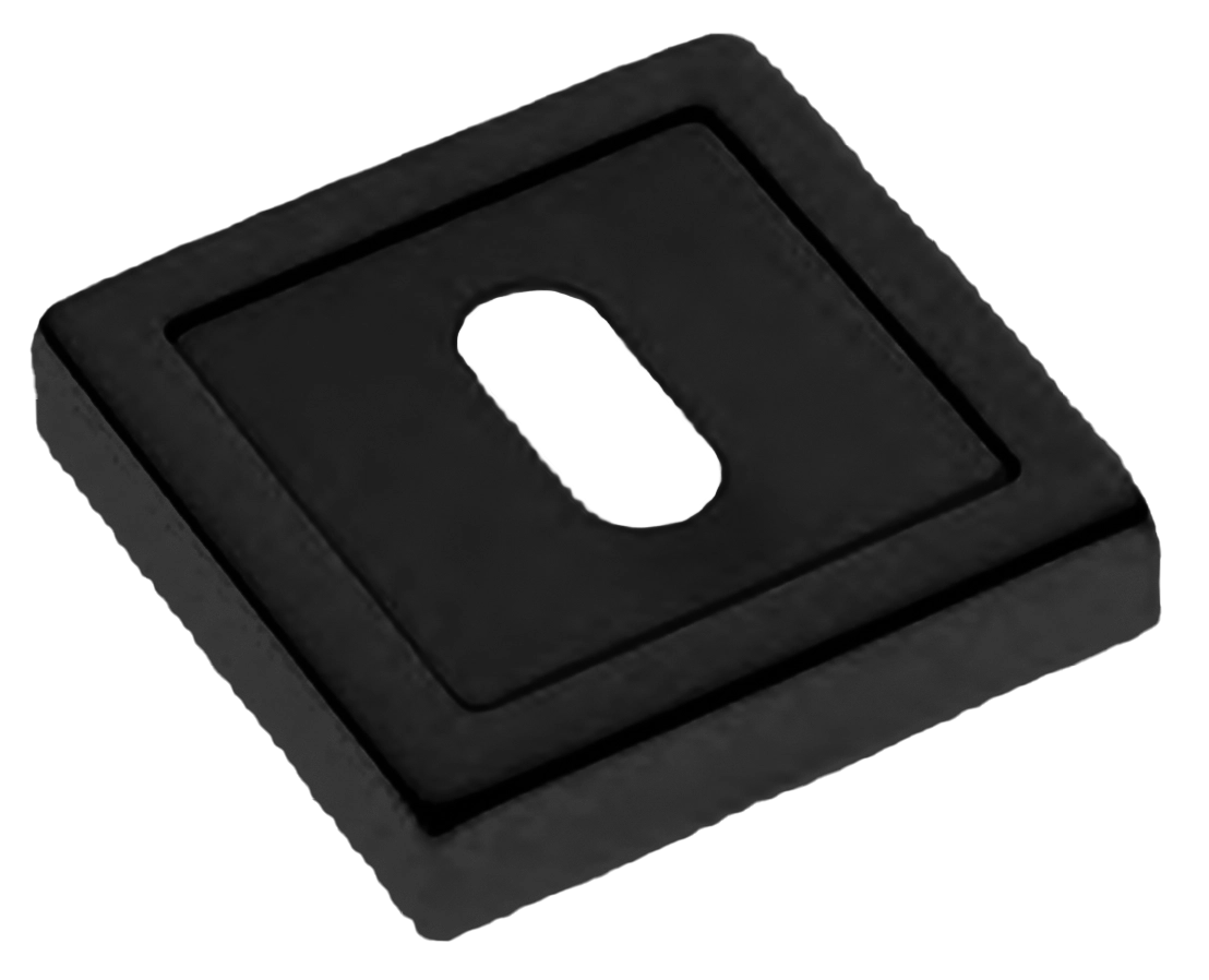 Накладка на ключевой цилиндр LUX-FK-S3 NERO на квадратной розетке под ключ буратино, цвет - черный фото купить Пермь