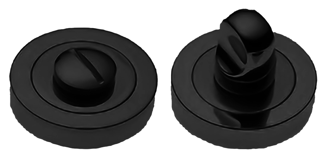 Завертка сантехническая LUX-WC-R4-LU NERO на круглой розетке, цвет  - черный фото купить Пермь