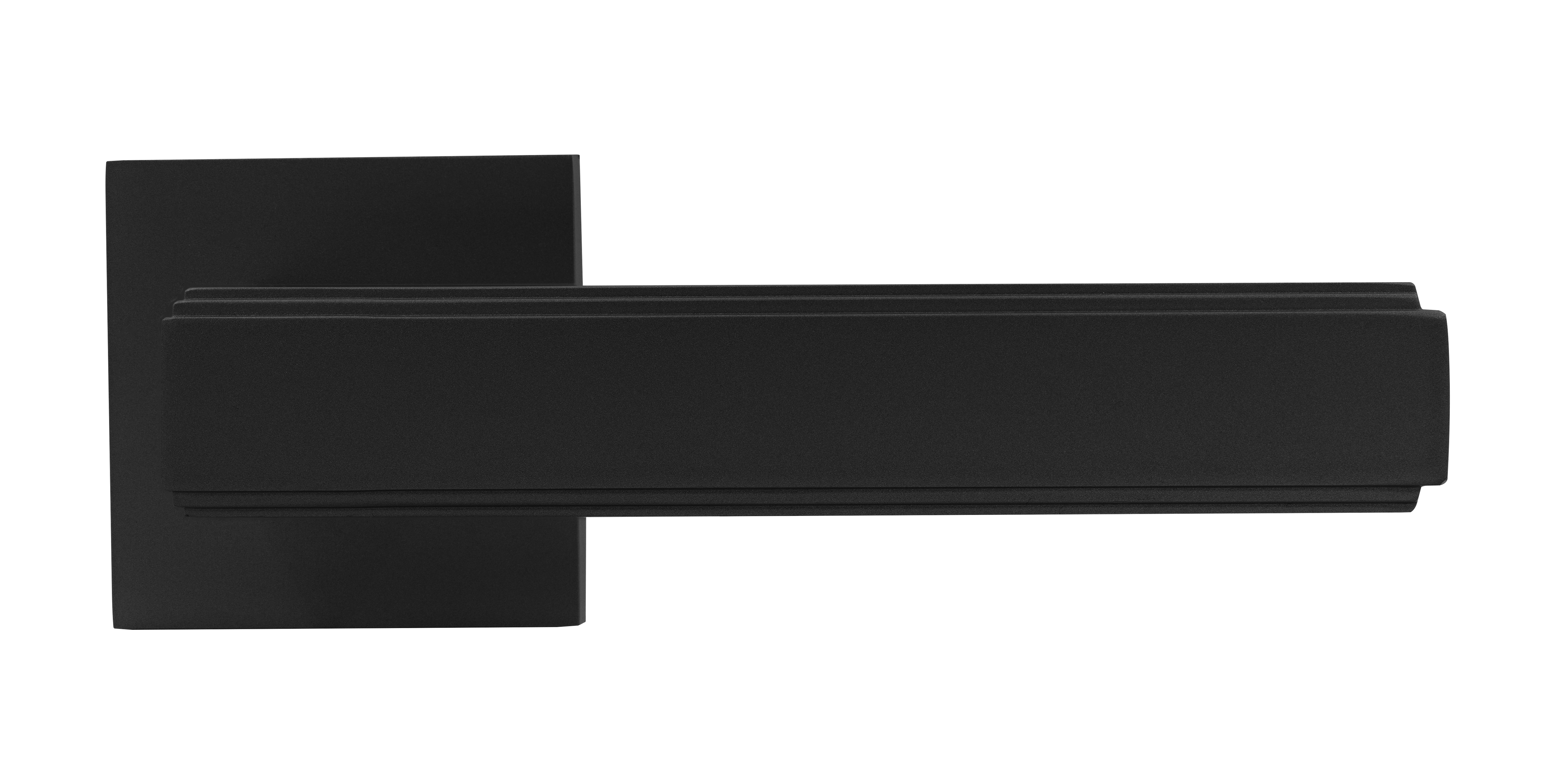 Ручка дверная MH-64-S6 BL STEPS на квадратной розетке 6 мм, цвет черный фото купить в Перми