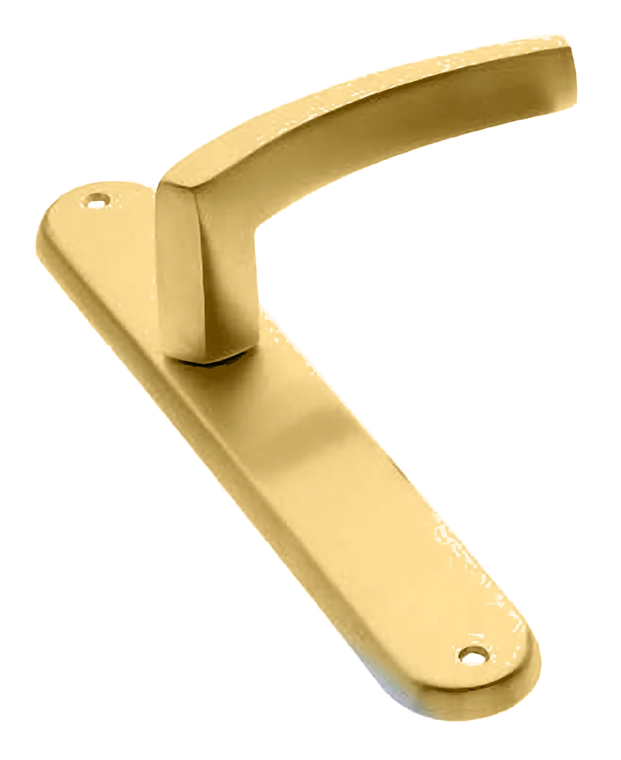 Ручка дверная на планке WIND PL OSA, цвет матовое золото, латунь фото купить в Перми