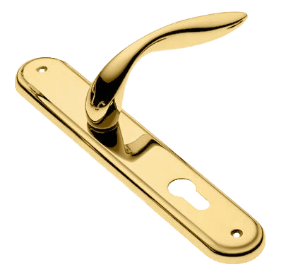 Ручка дверная на планке LEON PL OTL, цвет золото, латунь фото купить в Перми