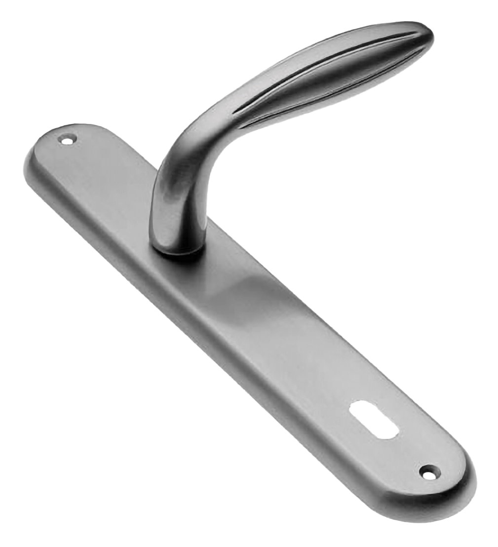 Ручка дверная на планке BUD PL CSA, цвет матовый хром, латунь фото купить в Перми