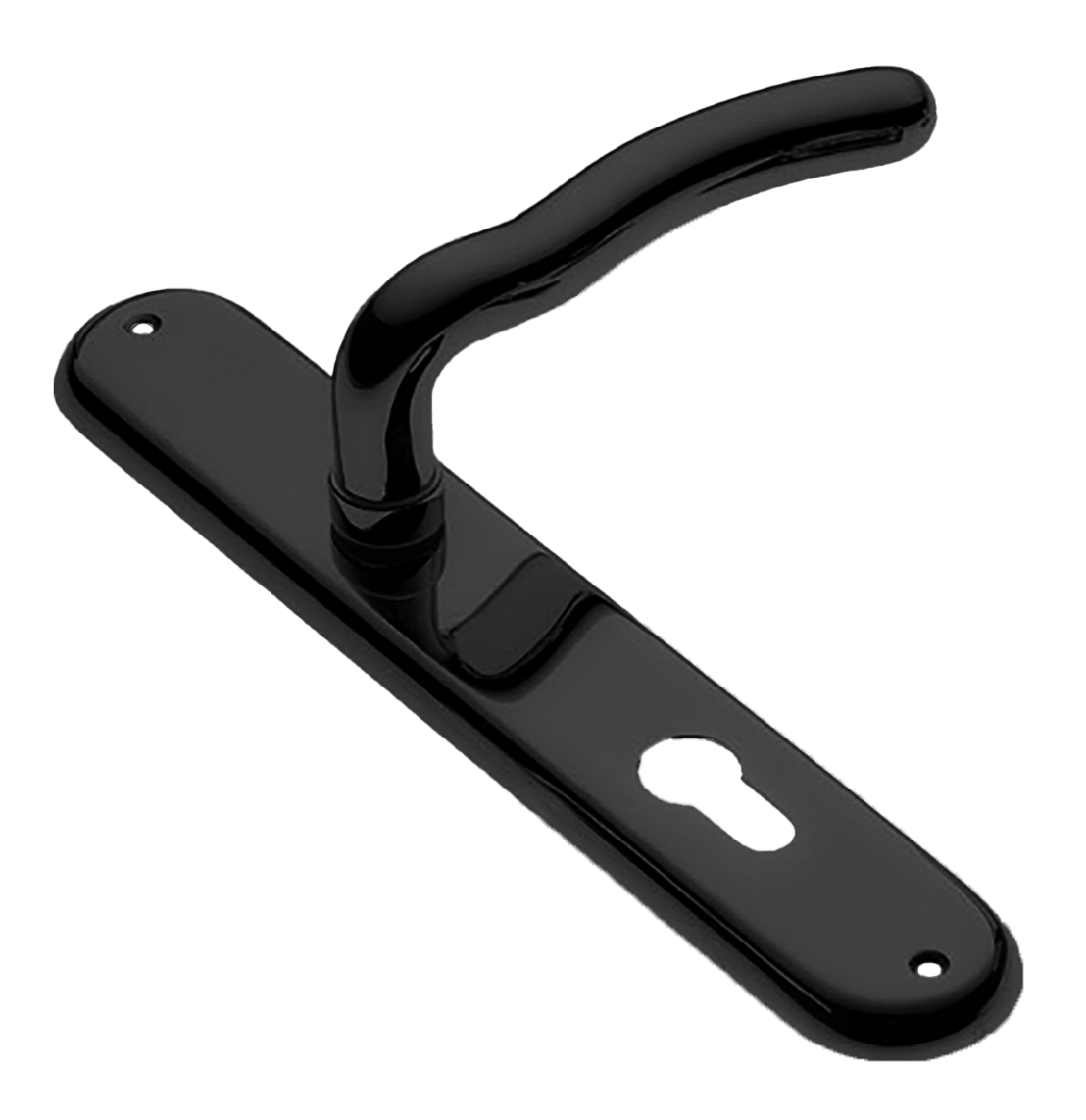 Ручка дверная на планке SNAKE PL NERO, цвет черный, латунь фото купить в Перми