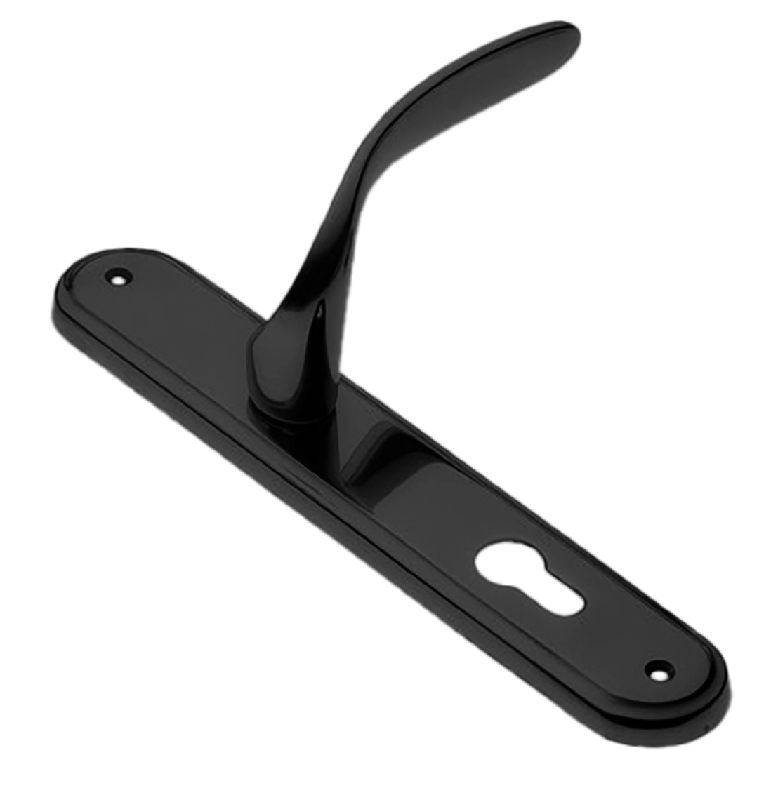 Ручка дверная на планке COBRA PL NERO, цвет черный, латунь фото купить в Перми