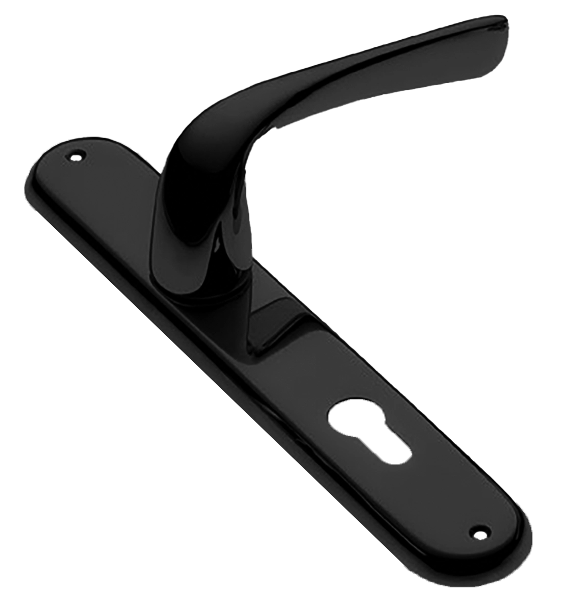 Ручка дверная на планке LE MANS PL NERO, цвет черный, латунь фото купить в Перми