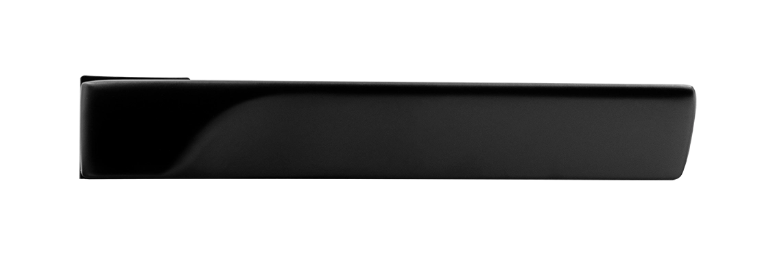 Ручка дверная FIORD-SM NERO-ST, с невидимой квадратной розеткой, цвет черный soft-touch, ЦАМ фото купить в Перми