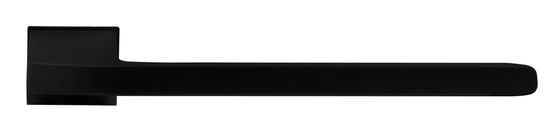 Ручка дверная SPUTNIK-SM NERO-ST с невидимой квадратной розеткой, цвет черный soft-touch, ЦАМ фото купить в Перми