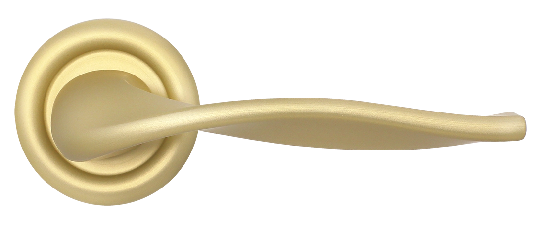 Ручка дверная SKYSCRAPER R7 AH на круглой розетке, цвет Осенний мёд/Autumn Honey фото купить в Перми