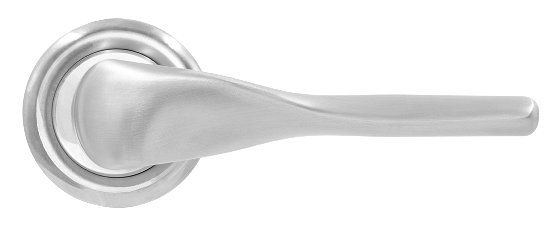 Ручка дверная LVB R7 WF на круглой розетке, цвет Зимняя стужа/Winter Frost фото купить в Перми