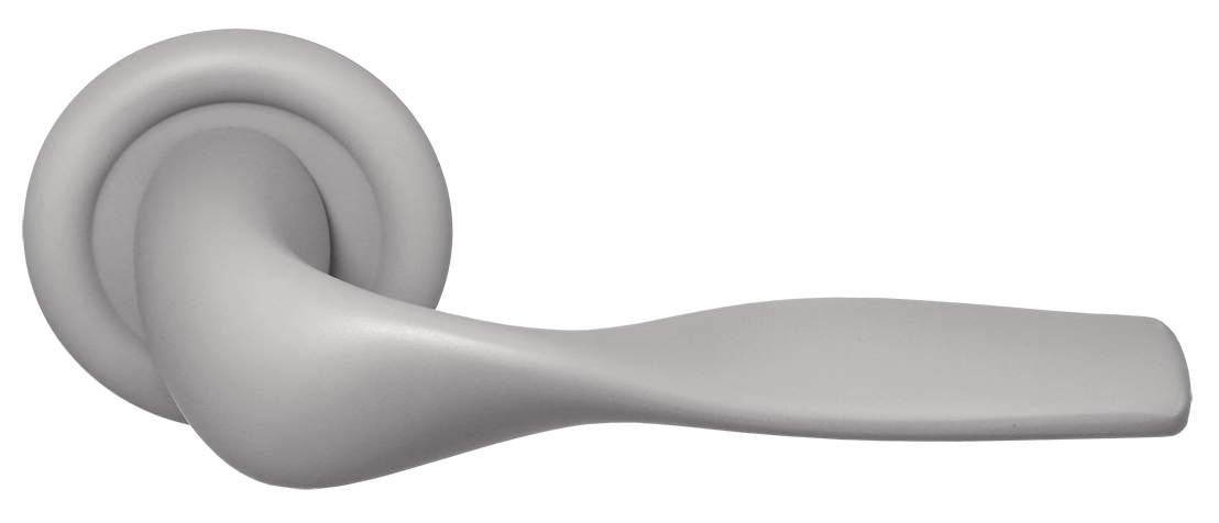 Ручка дверная LVB R7 SMI на круглой розетке, цвет Весенняя дымка/Spring Mist фото купить Пермь