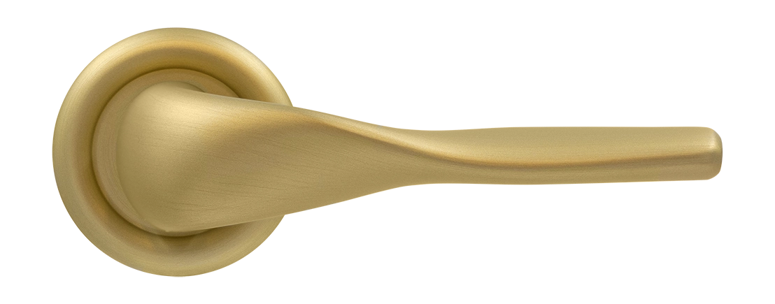 Ручка дверная LVB R7 AH на круглой розетке, цвет Осенний мёд/Autumn Honey фото купить в Перми