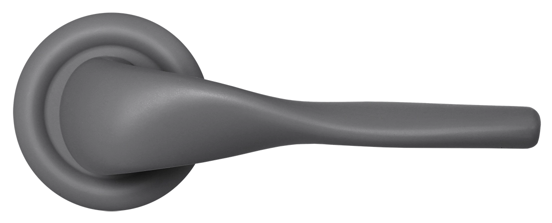 Ручка дверная LVB R7 SSW на круглой розетке, цвет Стокгольмский снегопад/Stockholm Snowfall фото купить в Перми