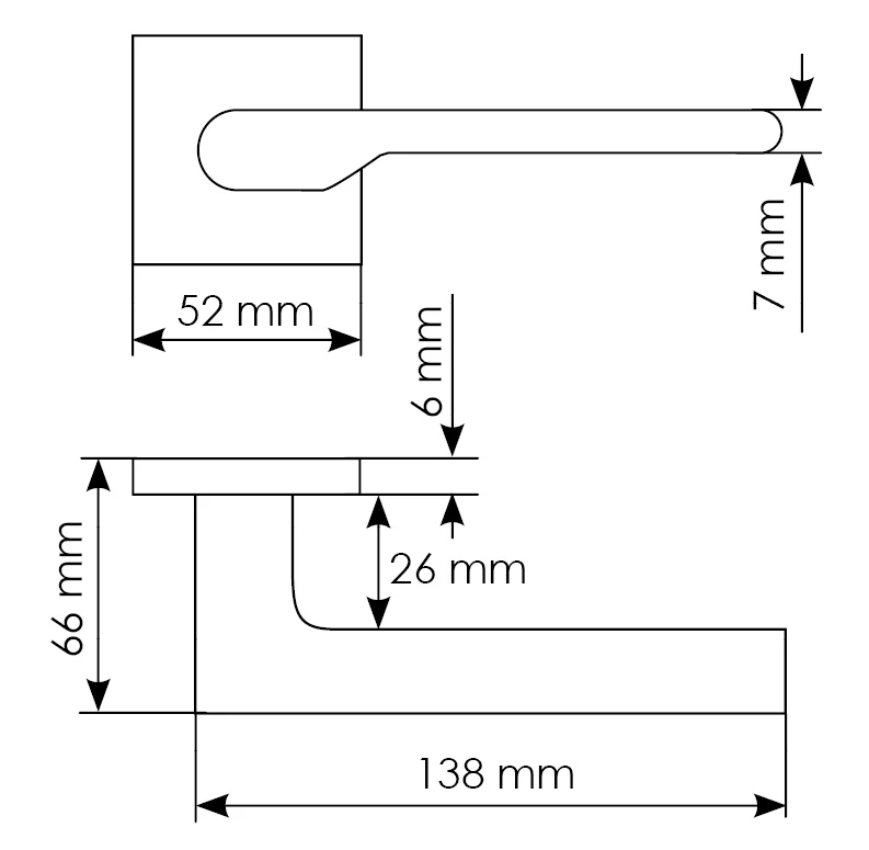 Комплект дверных ручек MH-53-S6 W + сантехническая завертка MH-WC-S6 W, цвет белый фото купить в Перми