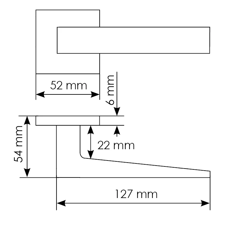 Комплект дверных ручек MH-54-S6 BL с заверткой MH-WC-S6 BL + замок M1895 BL, цвет черный фотомореллиПермь