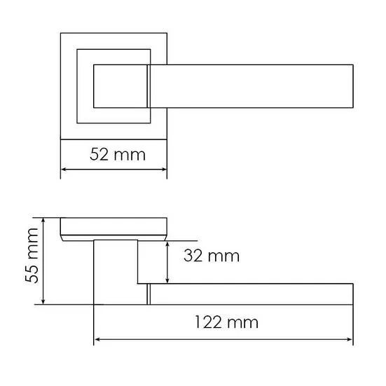 Комплект дверных ручек MH-28 BL-S с заверткой MH-WC-S BL+магнитный замок M1895 BL, цвет черный фотомореллиПермь