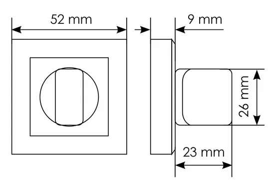 Комплект дверных ручек MH-28 BL-S с заверткой MH-WC-S BL, цвет черный  фотомореллиПермь