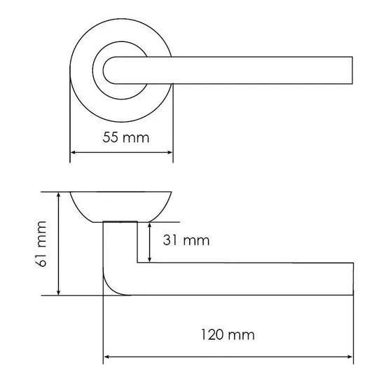 Комплект дверных ручек MH-03 BL с заверткой MH-WC BL + магнитный замок M1895 BL, цвет черный  фотомореллиПермь