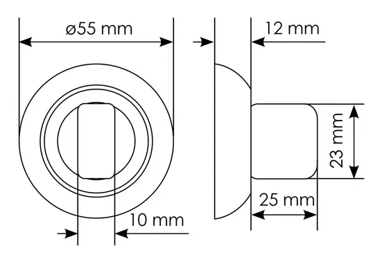 Комплект дверных ручек MH-03 BL с заверткой MH-WC BL + магнитный замок M1895 BL, цвет черный  фото дверная фурнитура Пермь