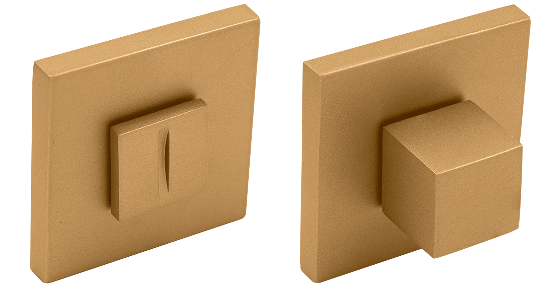 Завертка сантехническая MH-WC-S6 FTG на квадратной розетке цвет матовое итальянское золото, ЦАМ фото купить Пермь