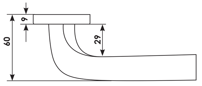 Ручка дверная COMETA R5 NIS раздельная на круглой розетке, цвет - матовый никель, ЦАМ фото фурнитура Пермь