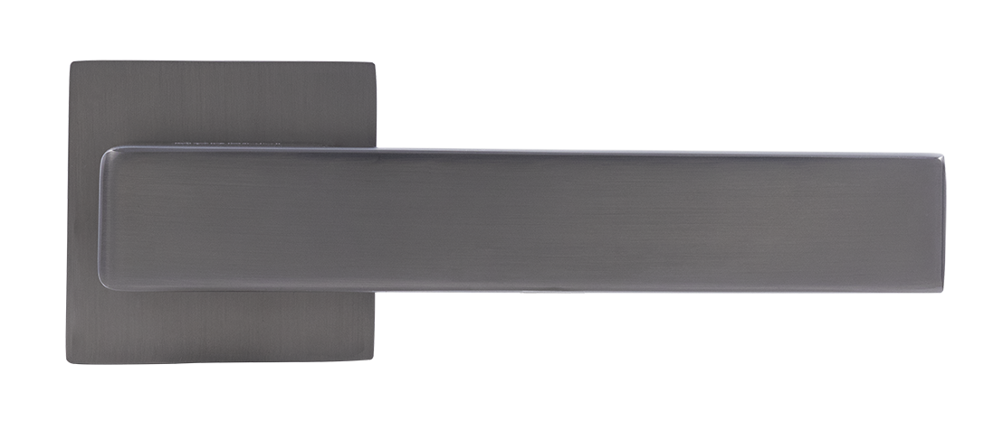 Ручка дверная LOT MH-56-S6 GR раздельная на квадратной розетке 6 мм, цвет графит, ЦАМ фото купить в Перми