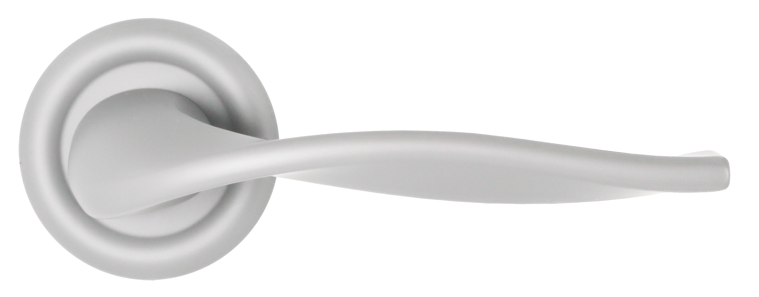 Ручка дверная SKYSCRAPER R7 SSW на круглой розетке, цвет Стокгольмский снегопад/Stockholm Snowfall фото купить в Перми