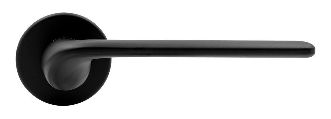 Ручка дверная TOMORROW R5 NERO-ST на круглой розетке, цвет черный soft-touch, ЦАМ фото купить в Перми
