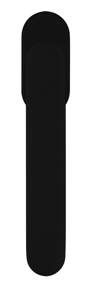 Ручка оконная LE BOAT W1 NERO-ST на прямоугольной розетке, цвет черный soft-touch, латунь фото купить в Перми