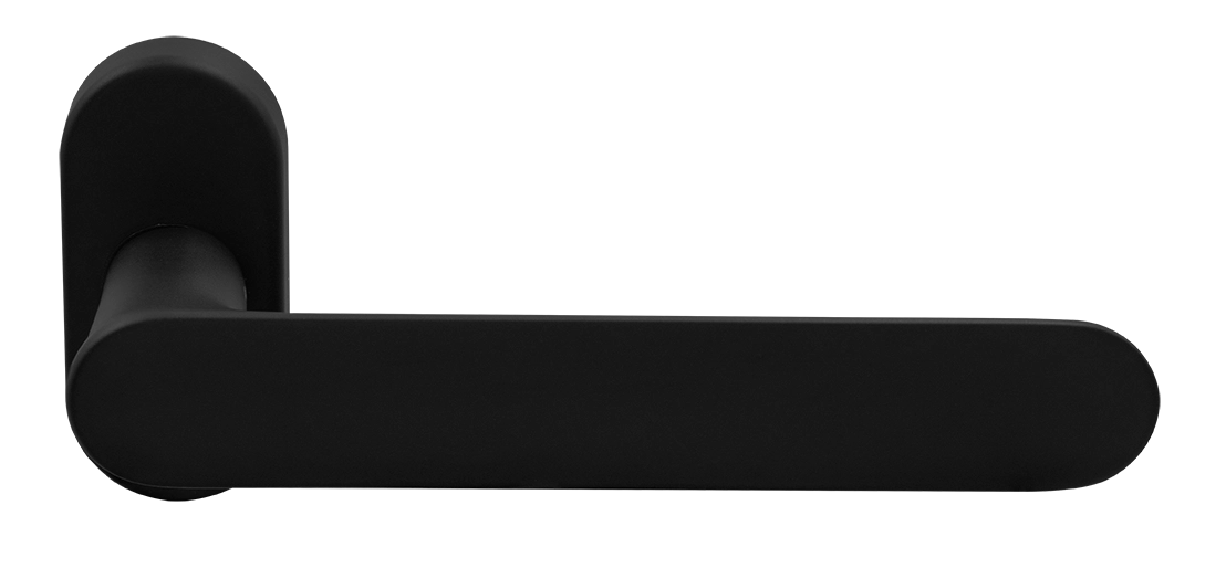 Ручка оконная LE BOAT W1 NERO-ST на прямоугольной розетке, цвет черный soft-touch, латунь фото morelli Пермь