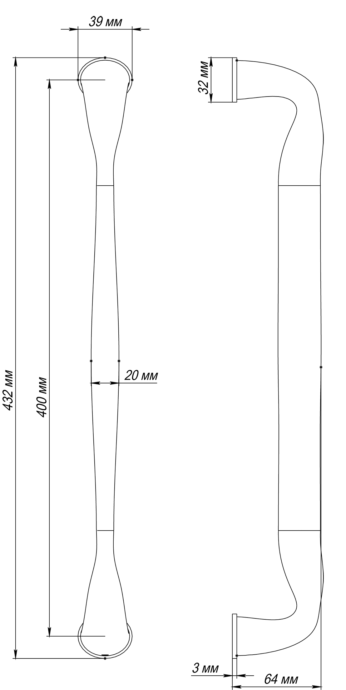 Ручка-скоба LVB PH SST, цвет Летняя гроза/Summer Storm фото купить в Перми