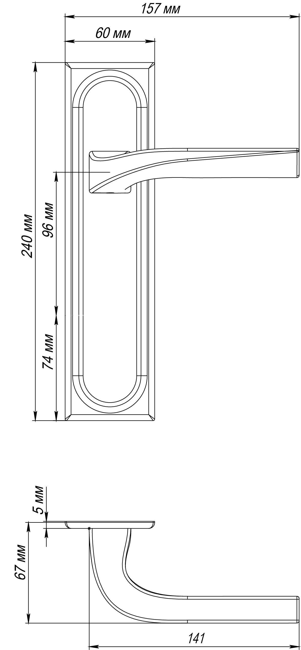 Ручка дверная WD CONCERT HALL PLS SMI на планке, цвет Весенняя дымка/Spring Mist фото фурнитура Пермь