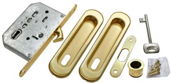 MHS150 L SG, комплект для раздвижных дверей, цвет - мат.золото фото купить Пермь