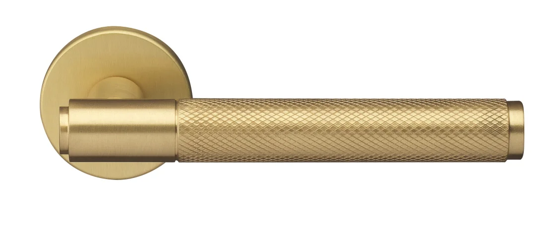 BRIDGE R6 OSA, ручка дверная с усиленной розеткой, цвет -  матовое золото фото купить Пермь