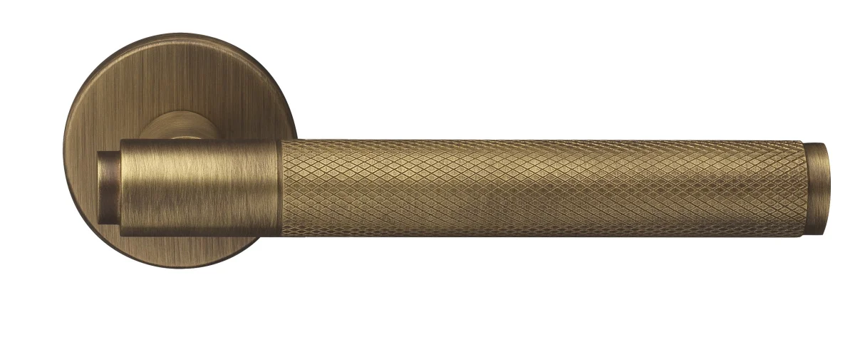 BRIDGE R6 BGO, ручка дверная с усиленной розеткой, цвет -  матовая бронза фото купить Пермь
