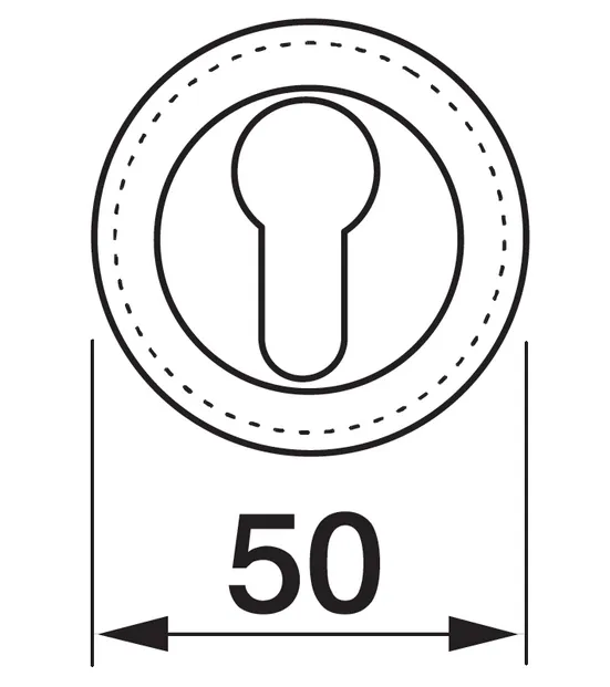 Накладка на замок LUX-KH-R4 CSA круглая под евроцилиндр, цвет матовый хром фото купить в Перми