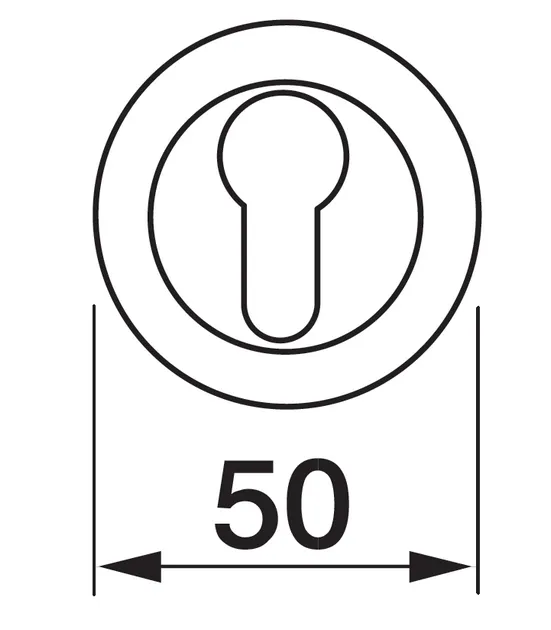 Накладка на замок LUX-KH-R2 CSA круглая под евроцилиндр, цвет матовый хром фото купить в Перми