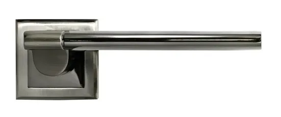 AGBAR, ручка дверная MH-21 SN/BN-S, на квадратной накладке, цвет - бел. никель/черн. никель фото купить в Перми