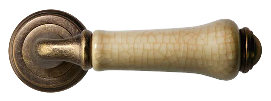 UMBERTO, ручка дверная MH-41-CLASSIC OMB/CH, цвет-старая мат.бронза/шампань фото купить в Перми
