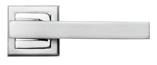 PIQUADRO, ручка дверная MH-37 SC/CP-S, на квадратной накладке, цвет - мат.хром/хром фото купить в Перми