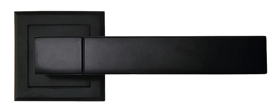 FUKOKU, ручка дверная на квадратной накладке MH-28 BL-S, цвет - черный фото купить в Перми