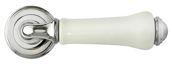 UMBERTO, ручка дверная MH-41-CLASSIC PC/W, цвет- хром/белый фото купить в Перми