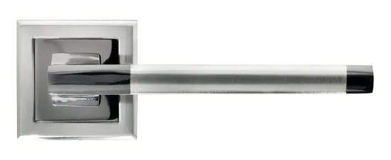PANTS, ручка дверная MH-35 SN/BN-S, на квадратной накладке, цвет - бел. никель/черн. никель фото купить в Перми