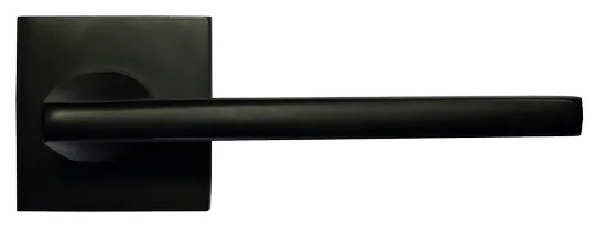 KAFFEE, ручка дверная на квадратной накладке MH-50-S6 BL, цвет - черный фото купить в Перми