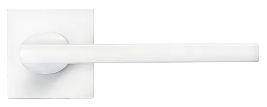 KAFFEE, ручка дверная на квадратной накладке MH-50-S6 W, цвет - белый фото купить в Перми