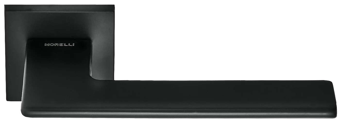 PLATEAU, ручка дверная на квадратной накладке MH-51-S6 BL, цвет - черный фото купить Пермь