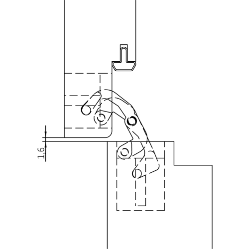 HH-19 B, скрытая петля, цвет - черный фотомореллиПермь